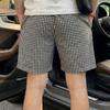 Pantaloncini Casual da Uomo a Quadri, Vita Elastica con Coulisse, Leggeri da Spiaggia Estivi (M-5XL)