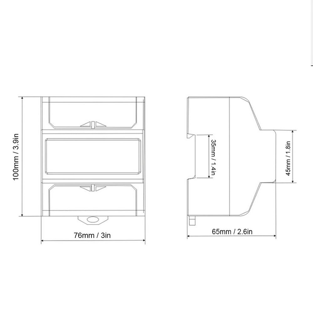 High Accuracy 1 Phase 2 Wire Single Phase Meter 4P 230V 5 (80) A Single Phase Energy Meter Rail Energy Meter Power Measurement