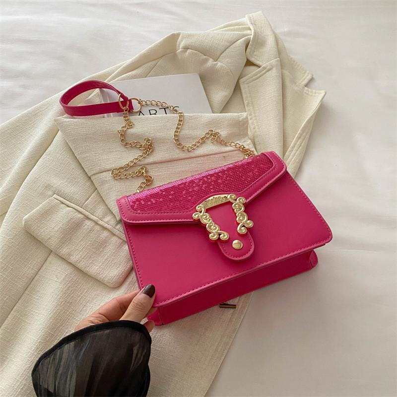 Stylish Chain Shoulder Bag For Women Trendy Small Square Bag With Multiple Colors