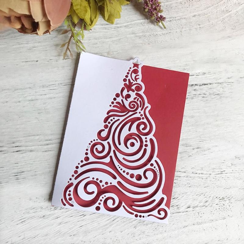 Christmas Tree Embossing Die Cuts Christmas Theme Cutting Dies for Christmas Card Making Scrapbooking DIY Album Craft