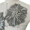 Handmade Beaded Embroidery Applique Fireworks Shape Applique Patches  Wedding Dresses