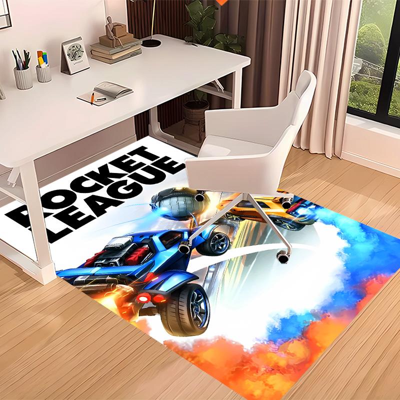 Game Rocket league Printed Absorbent Washable Carpet,Non-Slip Bathroom Mats,Kitchen Rugs,Living Room Entrance,Camping Picnic Rugs