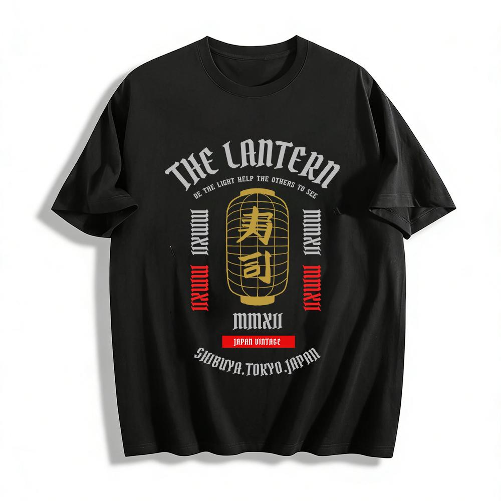 Shibuya Tokyo Japan Vintage Lantern Graphic Casual Tee Japanese Style Top Pure cotton T-shirt XXS