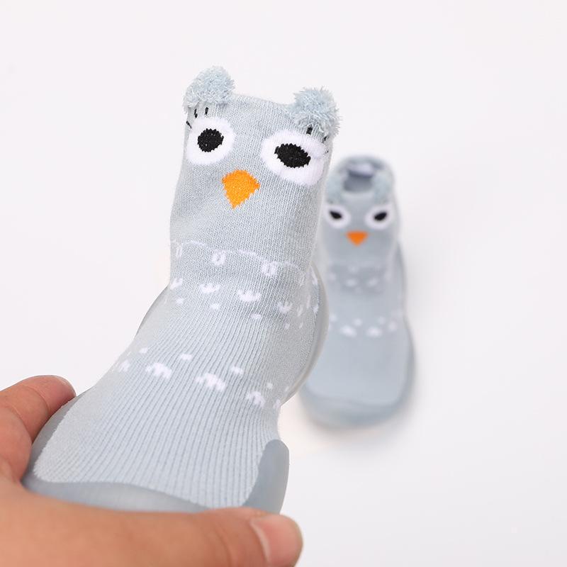 Baby Småbarn Sko Gutter Jenter Spedbarn First Walker Barn Tegneserie Dyr Myk Gummisåle Sokker Sko Strikk Anti-skli støvletter