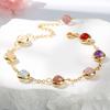 Adjustable Colorful Crystal Lucky Bracelet Waterproof Rainbow Candy Beads Bangle  Female Lady Girl