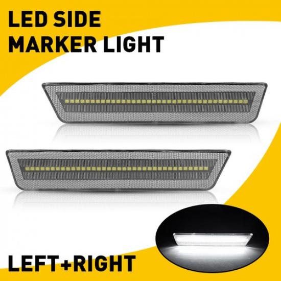 2PCS White Side Marker Light For 2008-2014 Dodge Challenger Rear LH&RH Side EOA