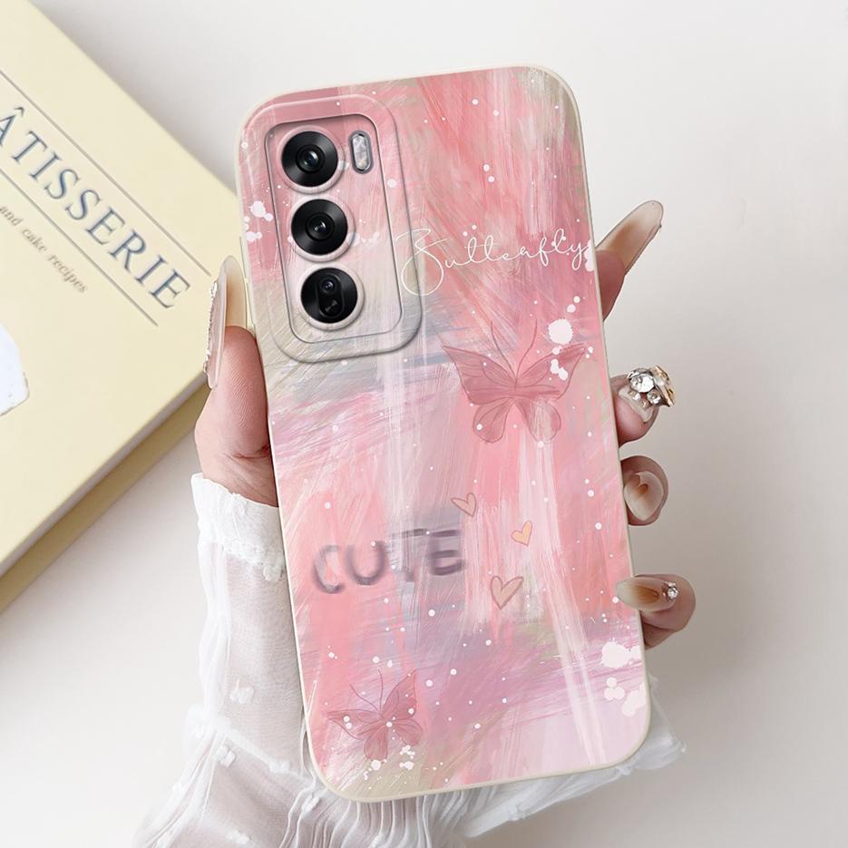 For Oppo Reno 12 Pro Case CPH2629 New Fashion Candy Painted Cover Soft TPU Matte Phone Case For Oppo Reno12 Pro 5G Fundas Bumper