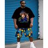Set T-shirt e Pantaloncini Taglie Forti da Uomo S-9XL | Completo Casual 2 Pezzi per Spiaggia, Viaggio e Uso Quotidiano