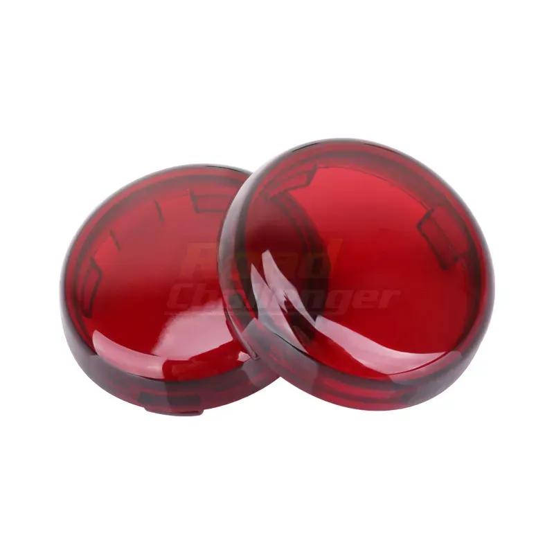 2pcs/4pcs LED Turn Signal Light Indicator Smoke Red Yellow Lens Cover For Harley Sportster 883 1200 Glide Dyna Fatboy Road King