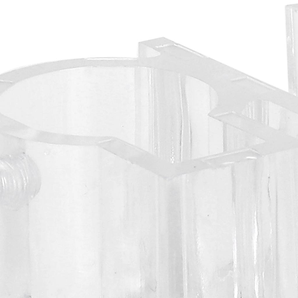 High Transparent Acrylic In and Out Water Pipe Fixation Clamp Single Hole for Fish   Aquarium