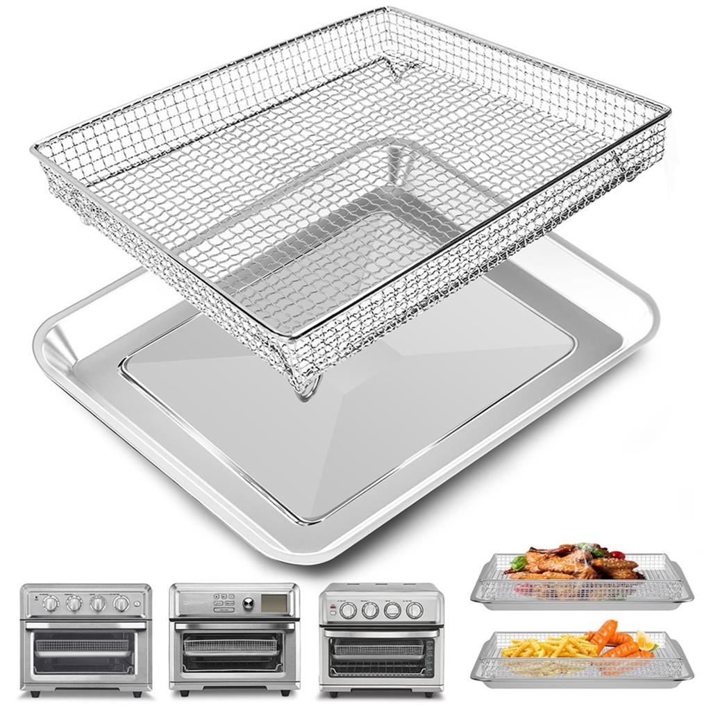 2025+ Stainless Steel Baking Tray Pan and Air Fryer Basket for Air Fryer TOA-060 and TOA-065 and TOA-070