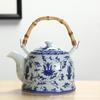 Large Capacity Ceramics High Temperature Resistant 800ML with Filter Ceramic Kettle Teapot Flower Pattern A Variety of Styles
