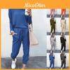 Tuta da donna con felpa con cappuccio tinta unita e pantaloni, comoda loungewear per l'uso quotidiano