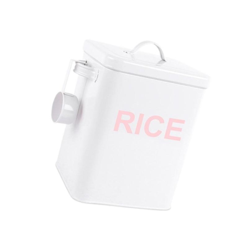 Space Saving Sealed Rice Container Airtight Flour Canister Pet Food Storage Jar with Lid Baking Supplies Organizer