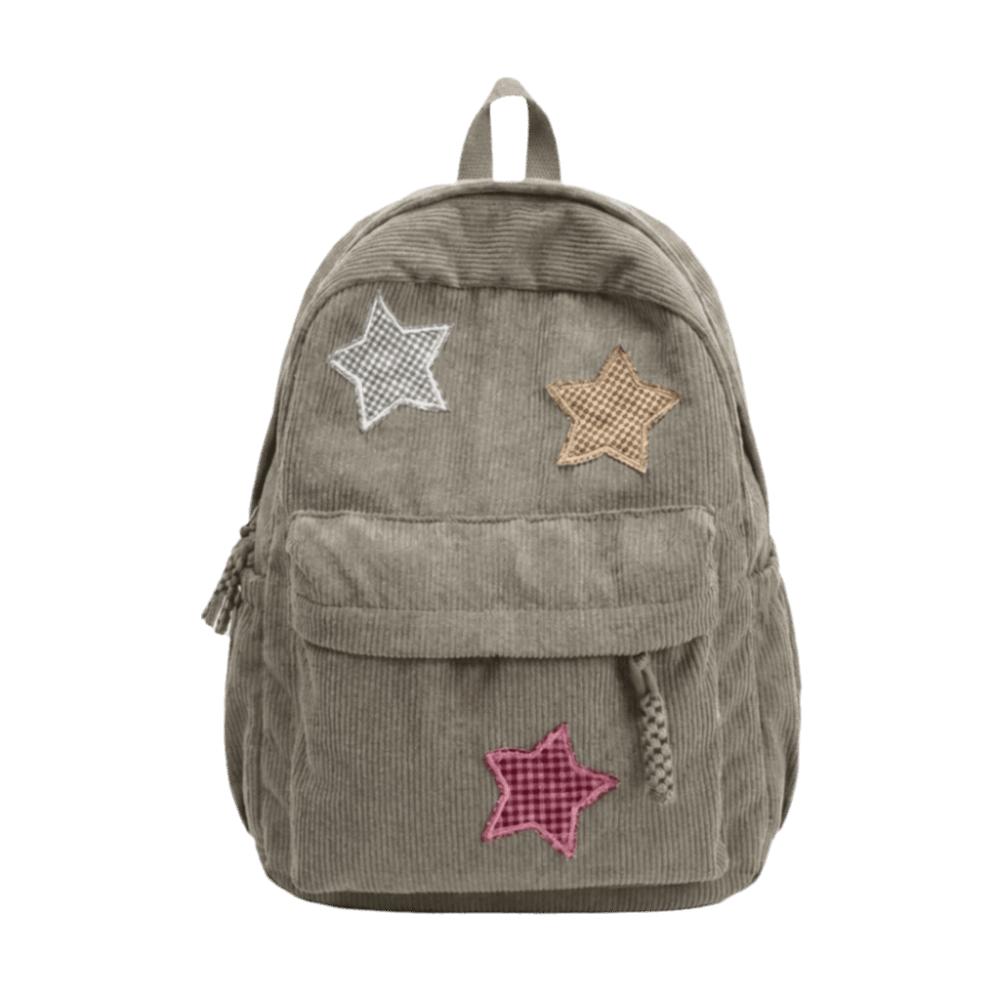 Lightweight Corduroy Backpack Soft Fabric Travel Bag Cute School Backpack Outdoor