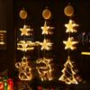 LED Christmas Lights Suction Cup Mount Classic Xmas Figures Indoor Outdoor Christmas Window Decor For Home Xmas Decor 2025