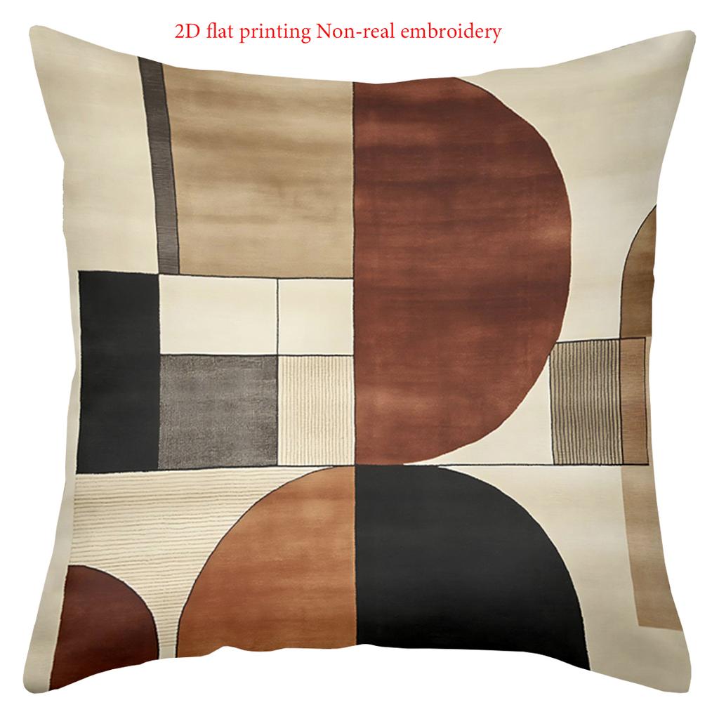 Moderne Geometrisches Muster 2D Gedruckte Sofakissen Polyester Kissenbezug, Sofa Dekokissenbezug, Nachttisch Wurfkissen