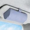 Portable Car Glasses Box PU Leather Multifunctional Car Sunglasses Case Easy Installation Compact Eyeglass Storage Case Car