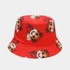 Hats men and women spring and summer new cartoon animal pattern double-sided basin hat outdoor travel sunscreen sunshade bucket hat