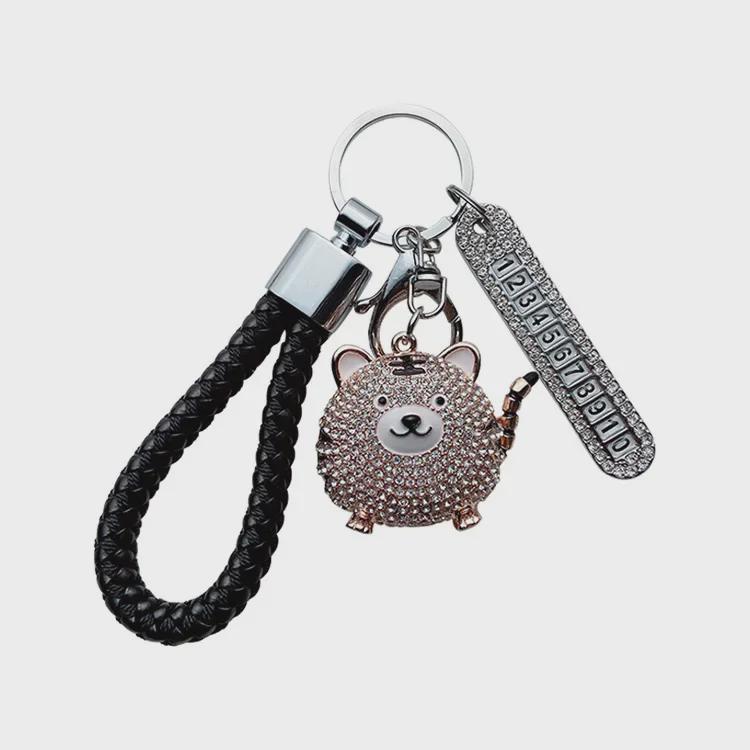 Cute Diamond Tiger Keychain & Bag Pendant