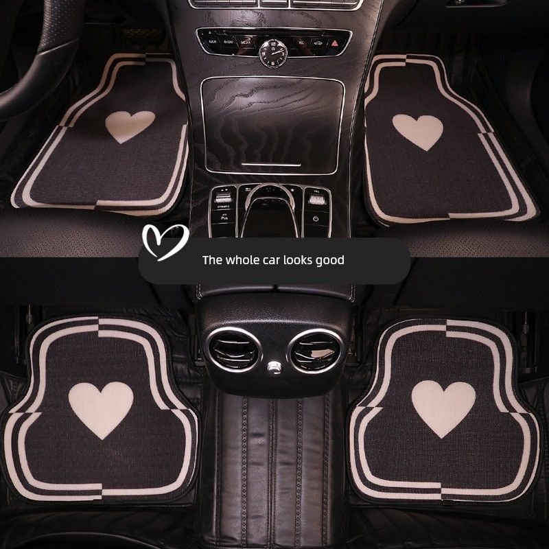 Car Foot Mat Cartoon Cute Car Anti-Dirty Main Co-Pilot Neutral Floor Mat Abrasion Resistant Floor Mat Carpet Car Mats