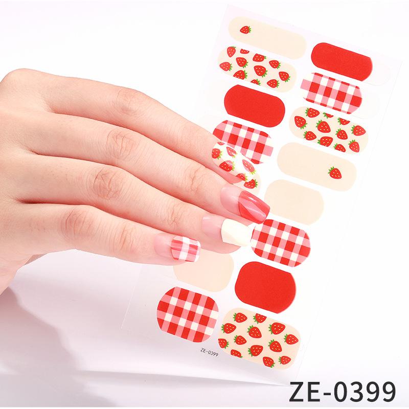 New Nail Art Stickers Cute 16 Nail Polish Film Cartoon Nail Stickers