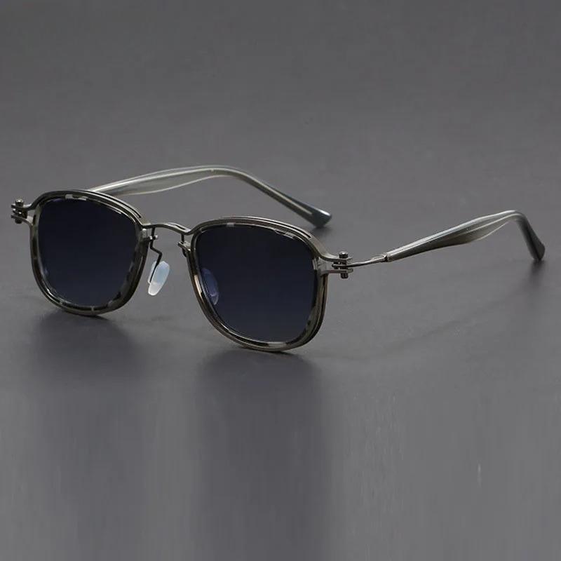 Retro Luxury Square Sunglasses for Men Women Punk Metal UV400 Eyewear Fashion Sun Glasses Driving
