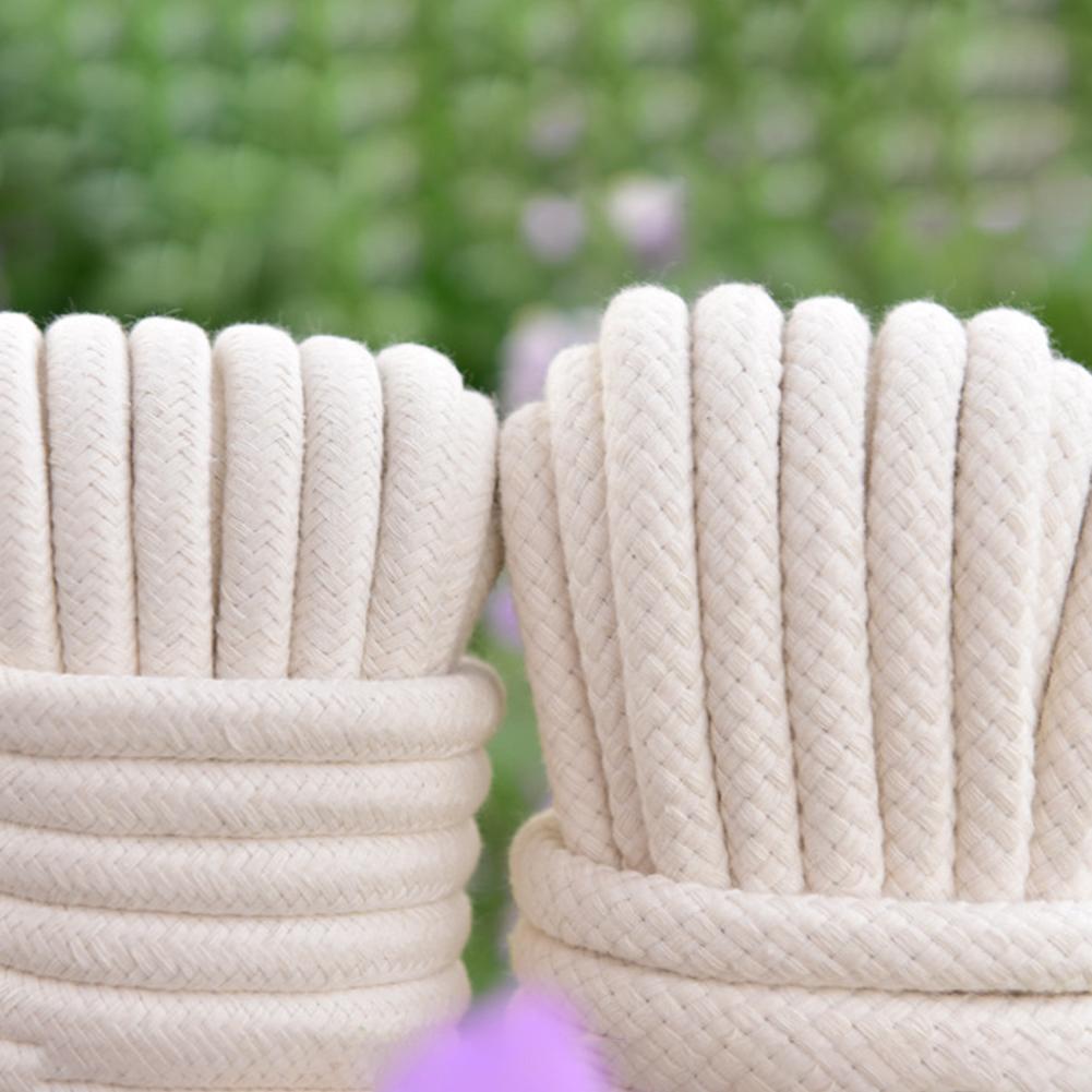 Multi-Purpose Cotton Rope Strong User-friendly Versatile Use 100m Core-Spun Cotton Rope DIY Drawstring Hand-Woven