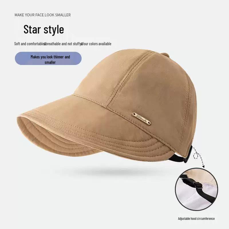 Quick-Drying Star Style Women's Sun Hat 2025: New Duckbill Fisherman Equestrian Hat for Summer