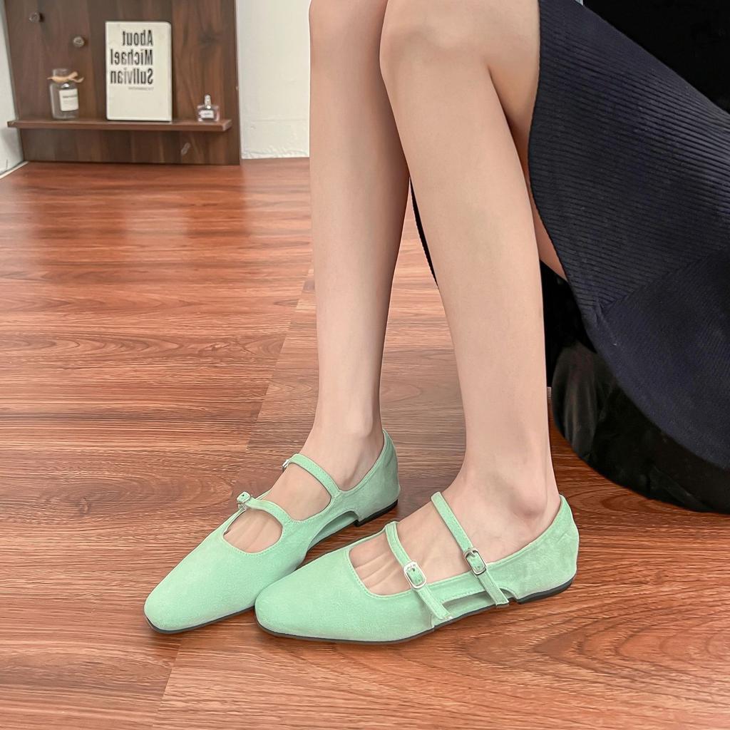 2025 Autumn and Summer New Mary Jane Flat Single Shoes Women's Outer Wear Temperament Hollow Breathable Women's Shoes Casual Style Versatile Women
