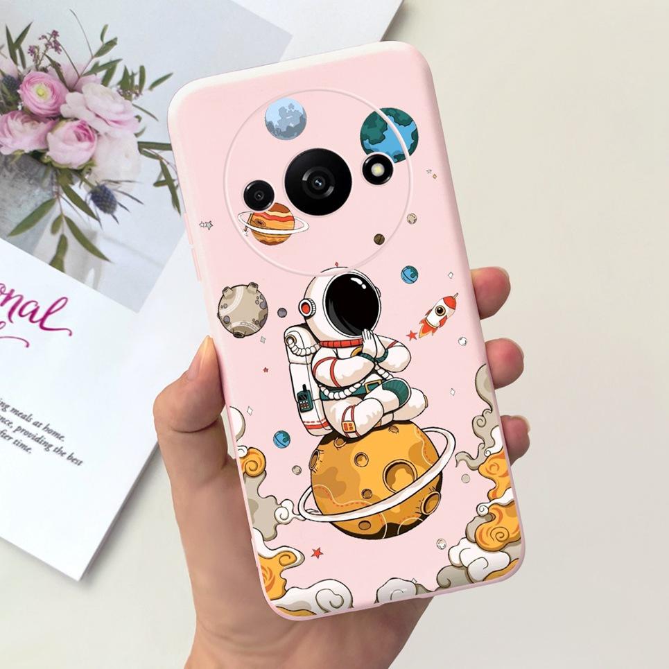 Rückseite für Xiaomi Redmi A3 4G Drachen Cartoon Tiere Cartoon Malerei Funda Etui für Xiomi RedmiA3 A 3 Weiche TPU Silikon Tasche