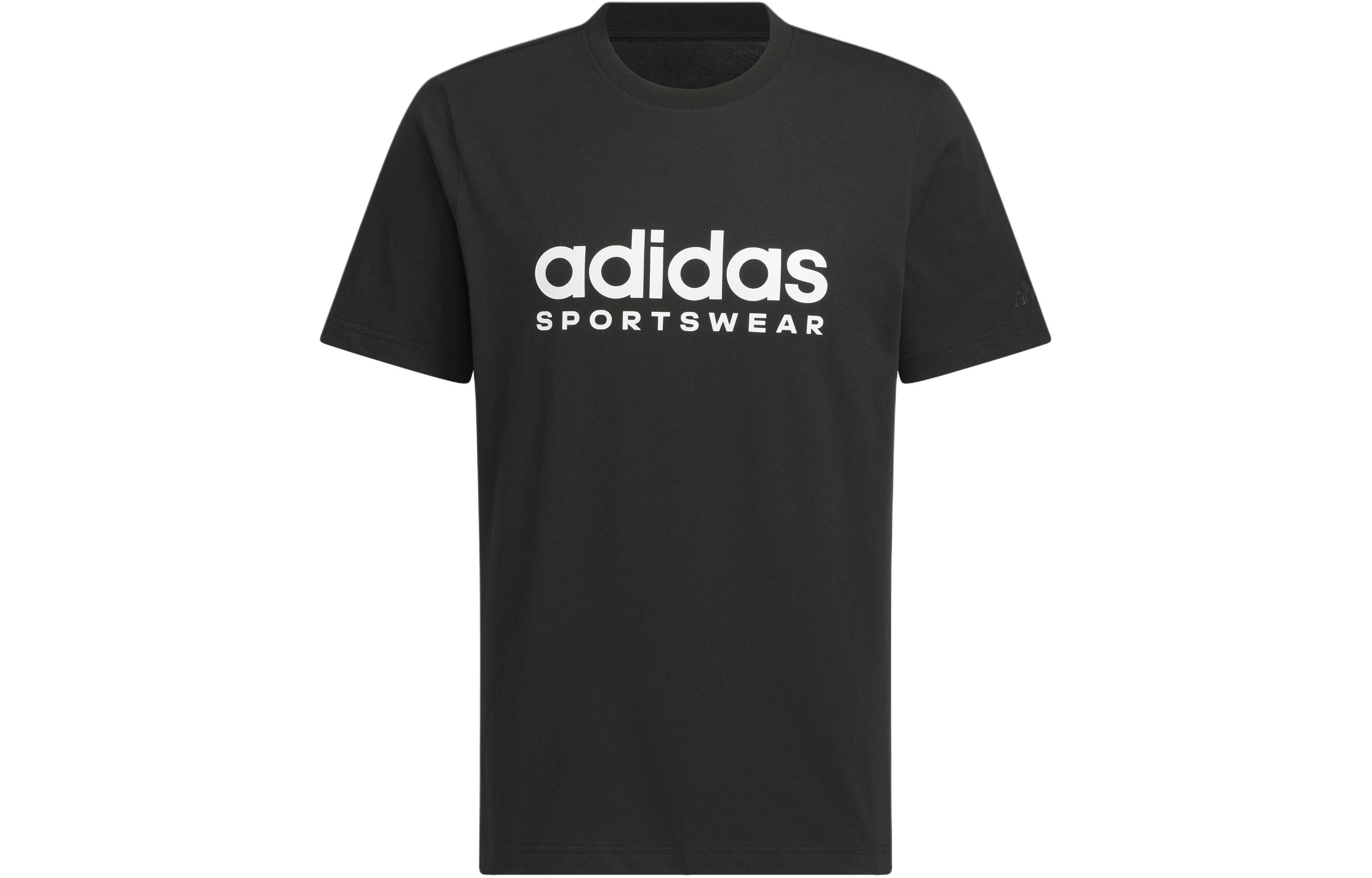 Adidas Big Linear Logo T-shirt Asia Sizing  Black White  JI9069 S