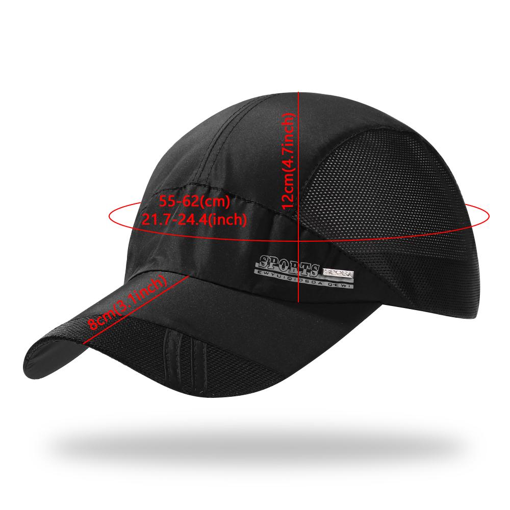 Fashion Running Summer Visor Cap Quick Dry Baseball Hat Mesh Cap
