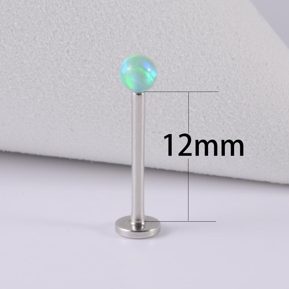 1PC 361L Surgical Steel Opal Ball Lip Stud Internally Threaded 3mm Opal Labret Ear Tragus Cartilage Helix Daith Earring Piercing 4