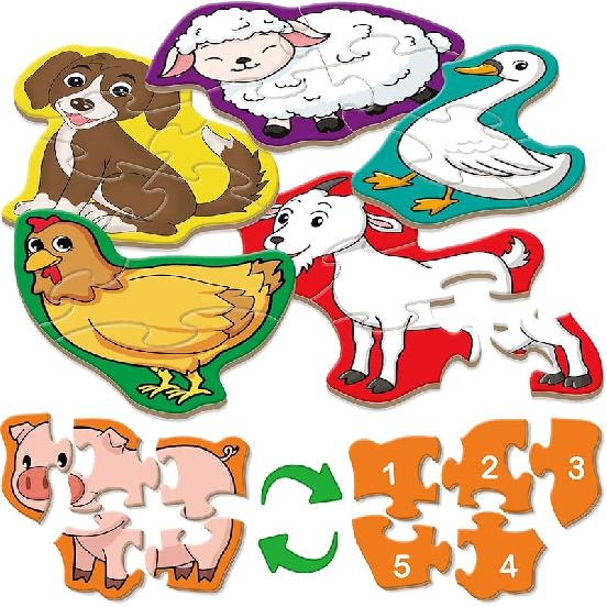 9 Packs Dinosaur Puzzles for Kids Aged 3+,Shaped Puzzles for Beginners,3 Year Old Montessori Toys,Educational Activity for Toddlers,Preschool