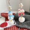 Premium Soft Plush Snowman Keychain Featuring Plush Texture For Christmas Decors Key Accessory Bag Charm Gift Fashionable