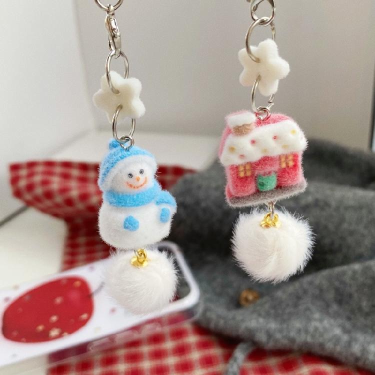 Premium Soft Plush Snowman Keychain Featuring Plush Texture For Christmas Decors Key Accessory Bag Charm Gift Fashionable