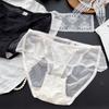Women's Summer Sexy Jacquard Mesh Flounder High-open Briefs