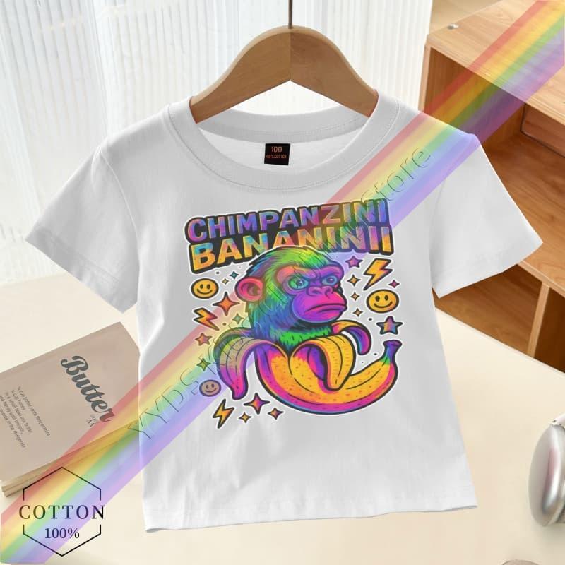 Jungen Mädchen Hirnfäule Italien Kinder T-Shirt Lustiger Cappuccino Assassino Aufdruck T-Shirt Kurzarm Rundhals Kinder Humorvolle Streetwear