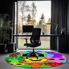 Sprunki Printed Round Rug Carpet Chair Rug Area Rug Entryway Doormats,for Office Chair Living Room Bedroom Kitchen Room.