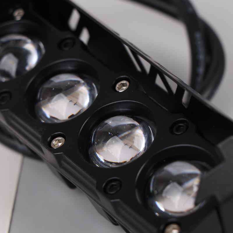 Motorcycle Led Spot Light Dual Color Hi/Low Beam Fog Lamps For Car Trucks Suv Utv Mini Lens Headlight Driving Light