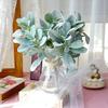 Artificial Plants Flocking Rabbit Ear Grass Wedding Christmas Decorations Vase for Home Scrapbooking DIY Gifts Box Autumn Garden