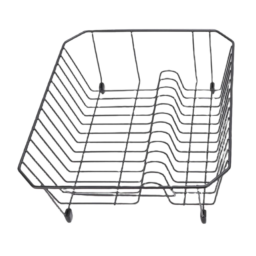 Countertop Dish Rack Dish Drying Rack Iron Dish Drainer Rack with Utensil Holder for Kitchen Counter Sink Spoons and Forks