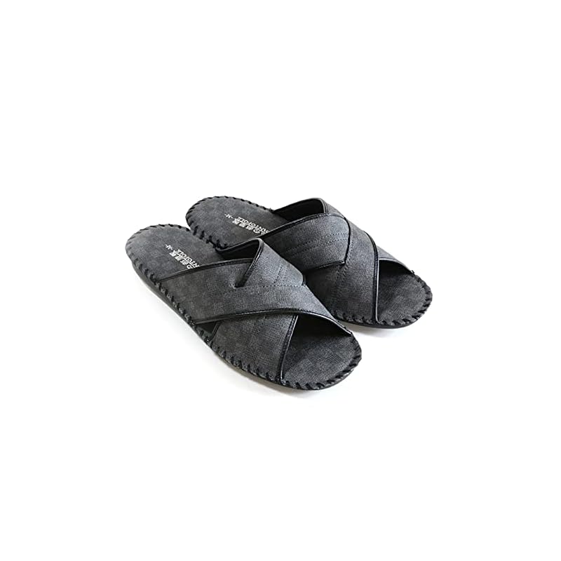(Pansy) Pansy Men's Indoor Sandals 8102 Gray LL Size