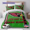 Name Custom Arizona Cardinals Pattern Bedding Set Quilt Cover Pillowcase Home Decor Gift (1 * duvet cover + 2 * pillowcase, without core)