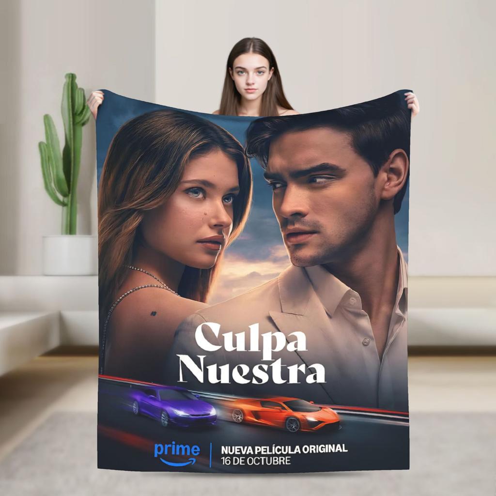 Film Culpa Mia Super Warm Blanket  Airplane Travel Plush Throw Blanket Comfortable Couch Chair Flannel Bedspread Sofa Bed Cover