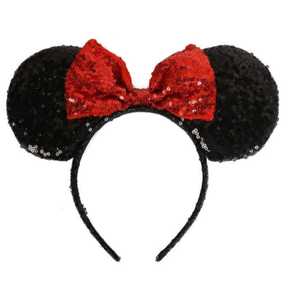 Handmade Mouse Ears Headband for Women and Girls Polka Dot Bow Minnie Ears Costume Accessories Hair Hoop Party Headwear