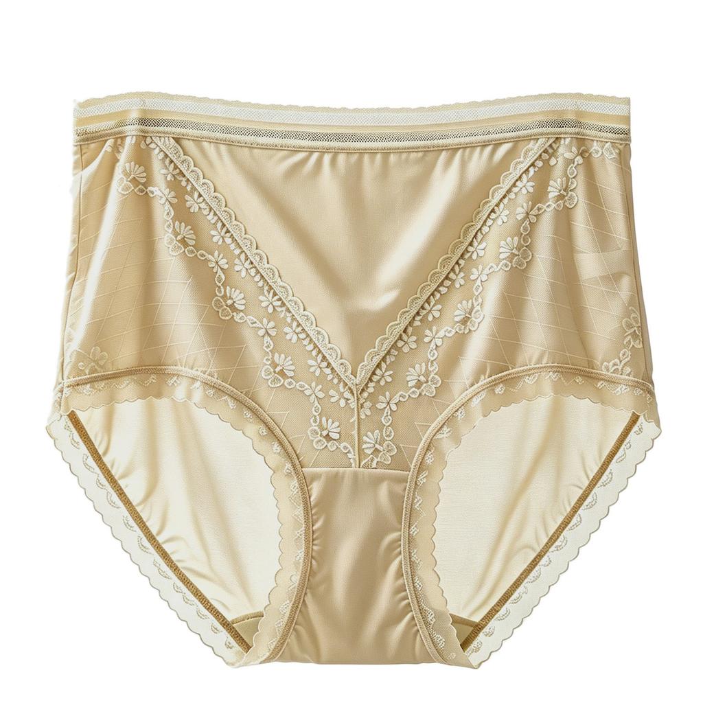 Plus-size Women's High-waisted Underwear—soft, Breathable, Skin-friendly, Comfortable, Sexy Lace for Everyday Use Panties