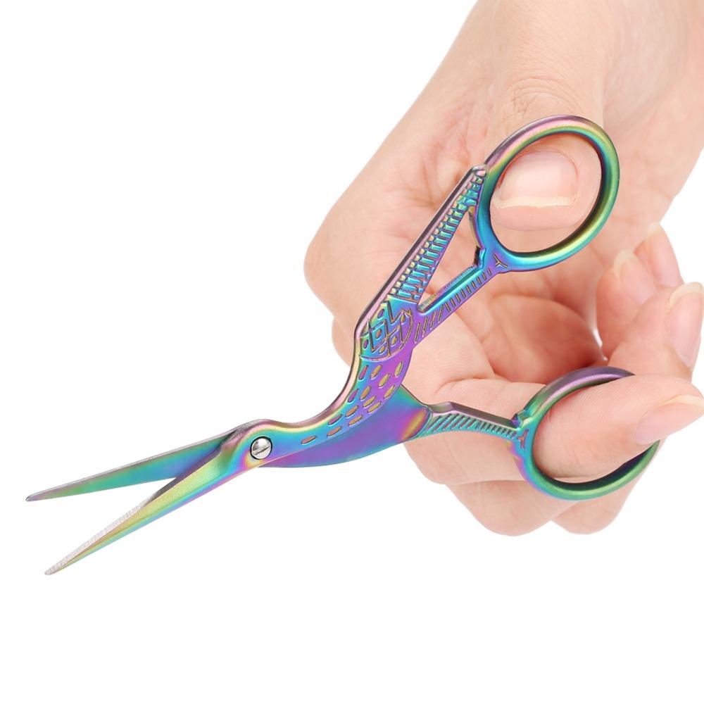 Sharp Tip Crane Shape Scissors Stainless Steel Sewing Scissors Dressmaker Shears  For Embroidery
