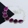 Dainty Kashmir Ruby Gemstone Handmade 925 Sterling Silver Necklace, Kashmir Ruby Silver Necklace For Wife, Unisex Necklace, Mother's Day Gift
